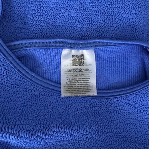 New Hunza G Pamela Royal Blue Swimsuit Crinkle Monokini One Piece Rare Stretchy - Picture 13 of 13